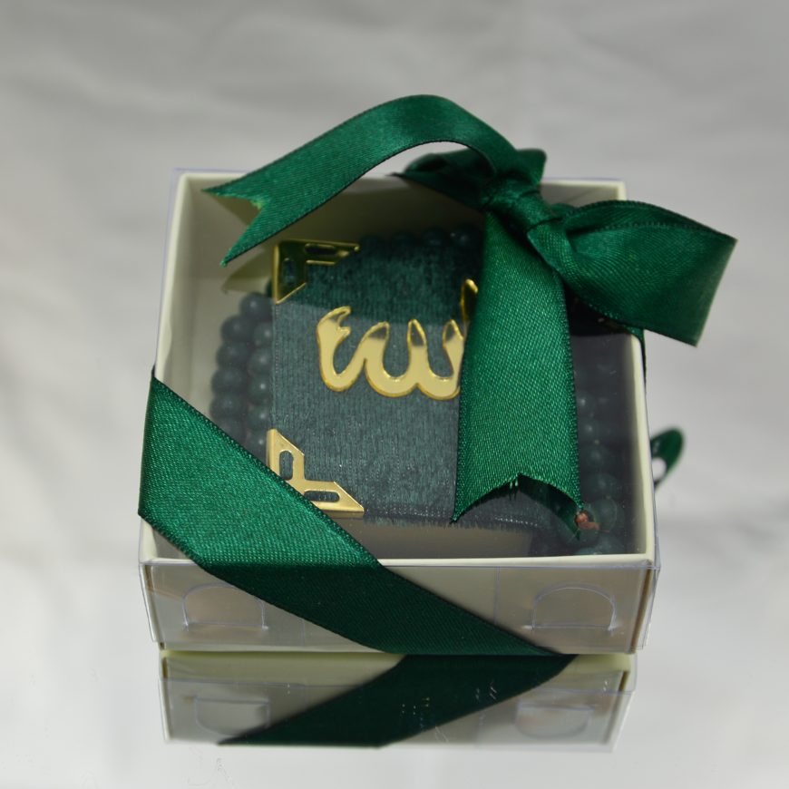 Mini Coran avec chapelet vert